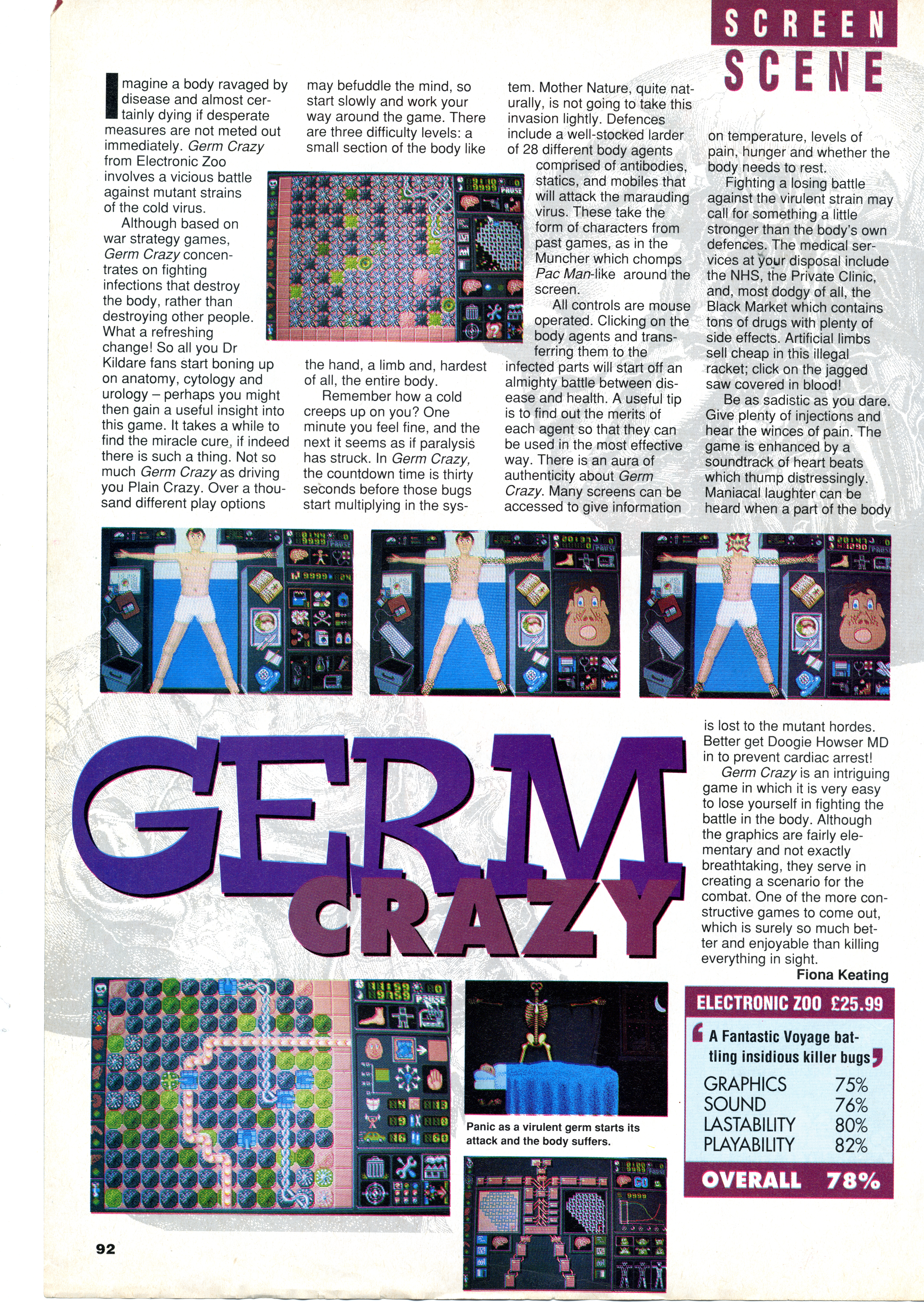 Germ Crazy Review - CU Amiga July 1991